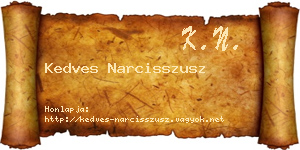 Kedves Narcisszusz névjegykártya